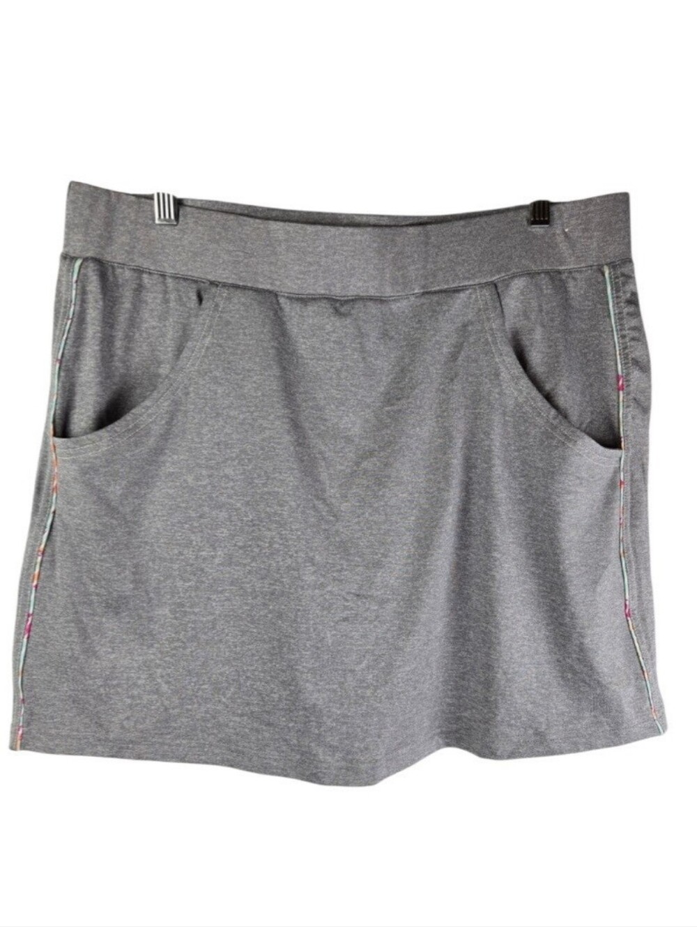 Pebble Beach Dry-Luxe Heather Gray Athletic Golf Tennis Pull On Skort Size XL